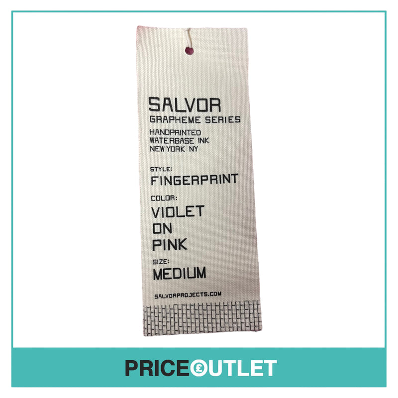 Salvor - Pink and Violet Fingerprint T-Shirt - Size M - BRAND NEW WITH TAGS