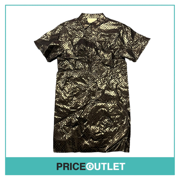 JJS LEE - Navy Check Zip-up Shirt Dress - Size 8 - BRAND NEW WITH TAGS