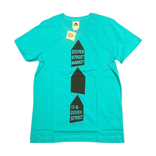 Dover Street Market - Turquoise Triple Logo T-Shirt - Size M - BRAND NEW WITH TAGS