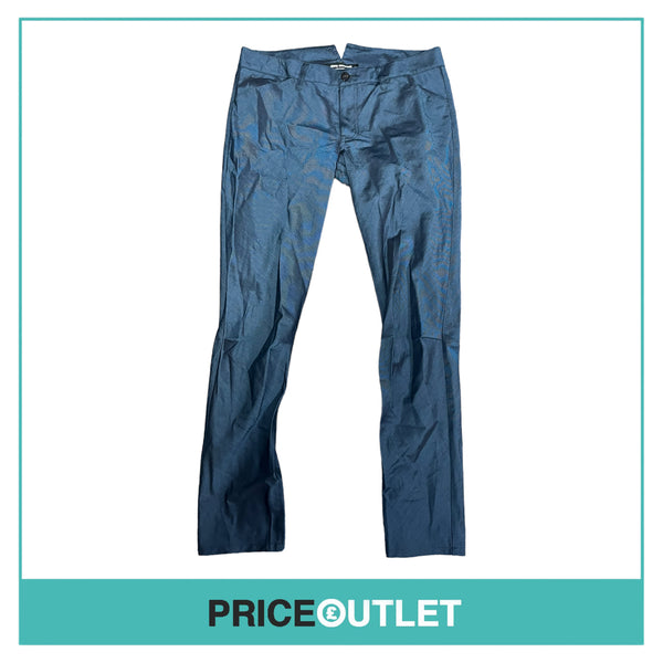 Comme des Garçons Junya Watanabe - Ladies Blue Shiny Trousers - Size L - BRAND NEW WITH TAGS