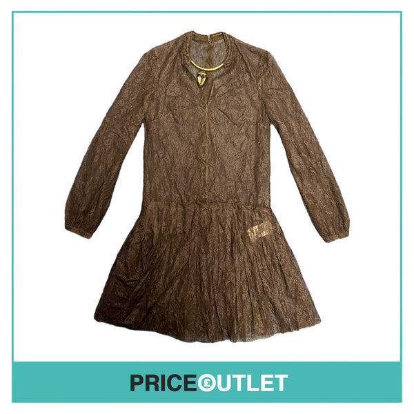 Valentino - Grey Lace Dress with Necklace Fastening - Size 38 - BRAND NEW WITH TAGS