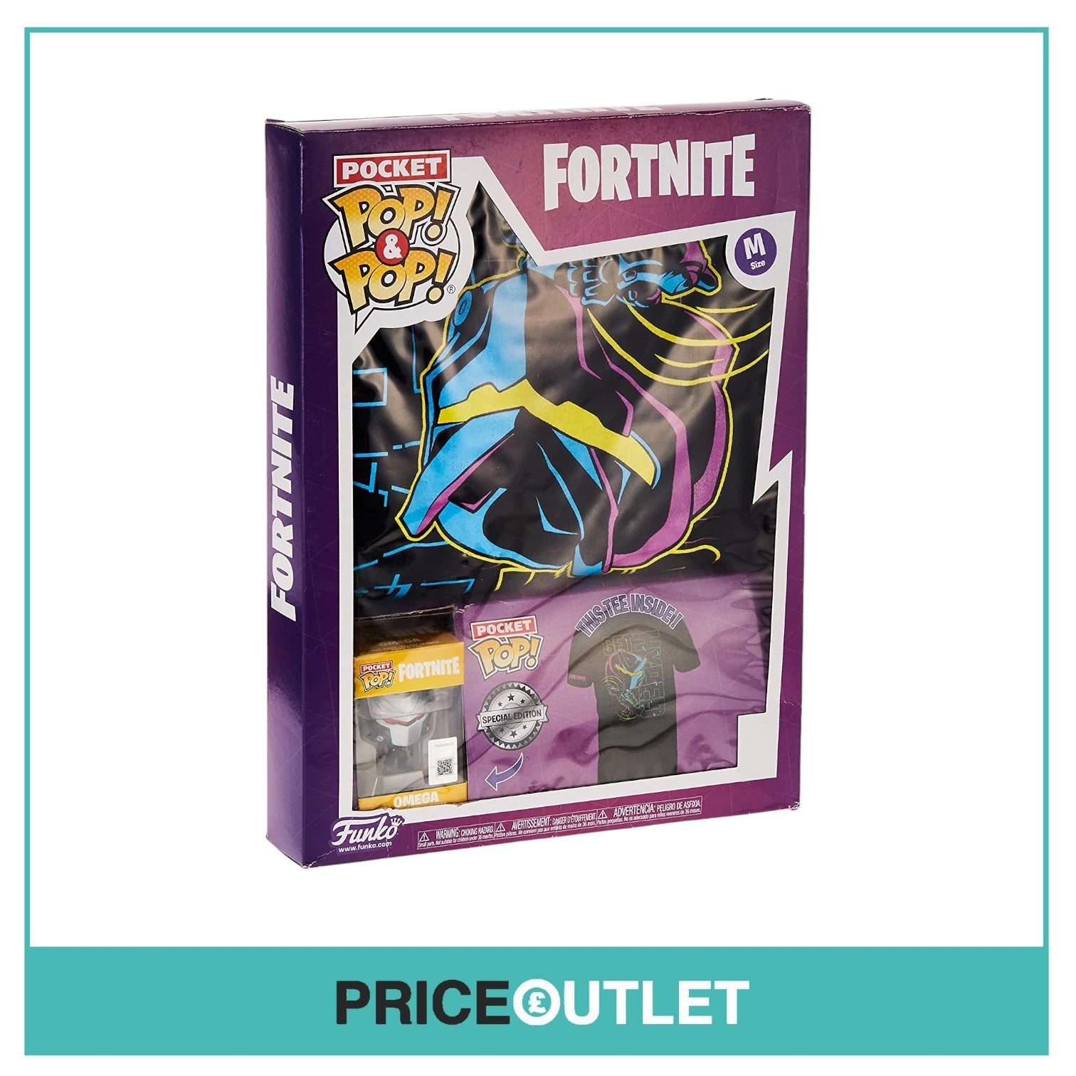 Funko - Fortnite Pocket Pop! & Tee Box Omega