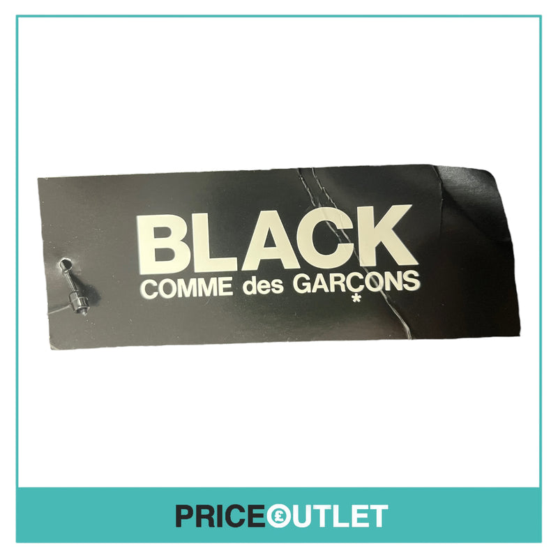 Comme des Garçons Black - Ladies Long Black T-Shirt with Striped Hem - Size XS - BRAND NEW WITH TAGS