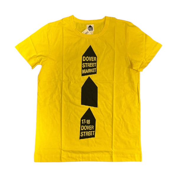 Dover Street Market - Yellow Triple Logo T-Shirt - Size M - BRAND NEW WITH TAGS