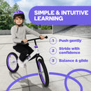 BIXE - Purple - Aluminum Balance Bike for 18 Month to 6 Year Old Toddlers - 12 inch