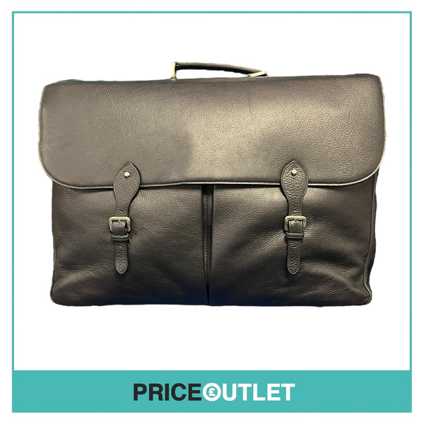 Robertson Jessel & Co - Black Leather Briefcase - BRAND NEW