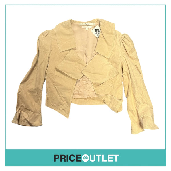 L'Wren Scott - Nude Suede Cropped Jacket - Size 44 - BRAND NEW WITH TAGS