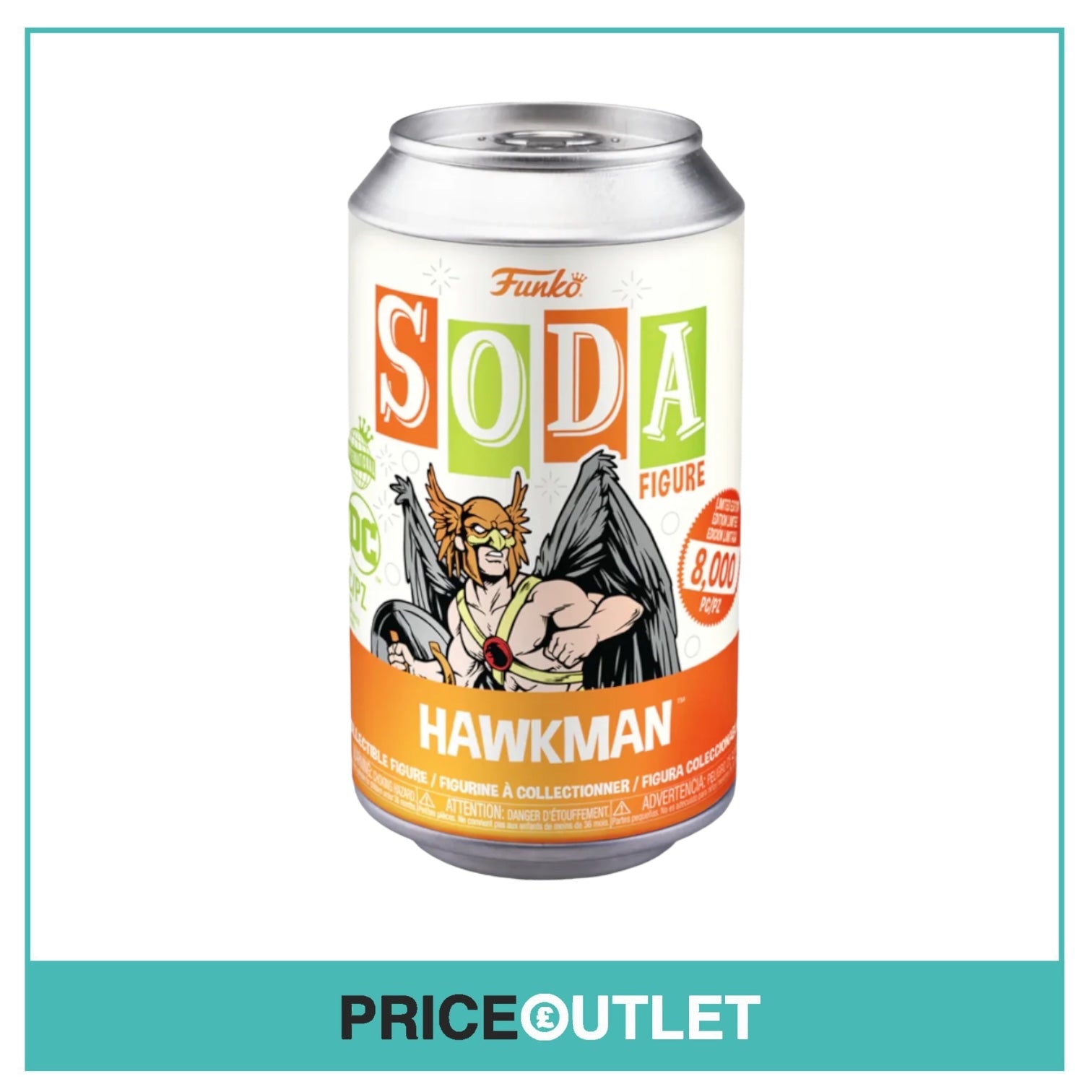 Hawkman -  Funko Soda Vinyl Figure! Chance Of Chase - Hawkman - International LE8000 Pcs - Brand New
