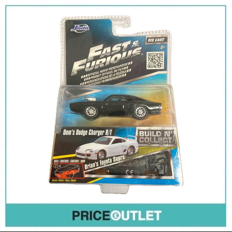 Jada - Fast & Furious Dom's Dodge Charger R/T & Brian's Toyota Supra Chassis Build N' Collect Diecast Kit