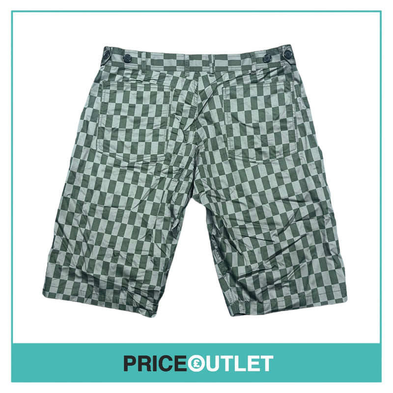 Comme des Garçons Shirt - Mens Khaki and Grey Check Shorts - Size M - BRAND NEW WITH TAGS
