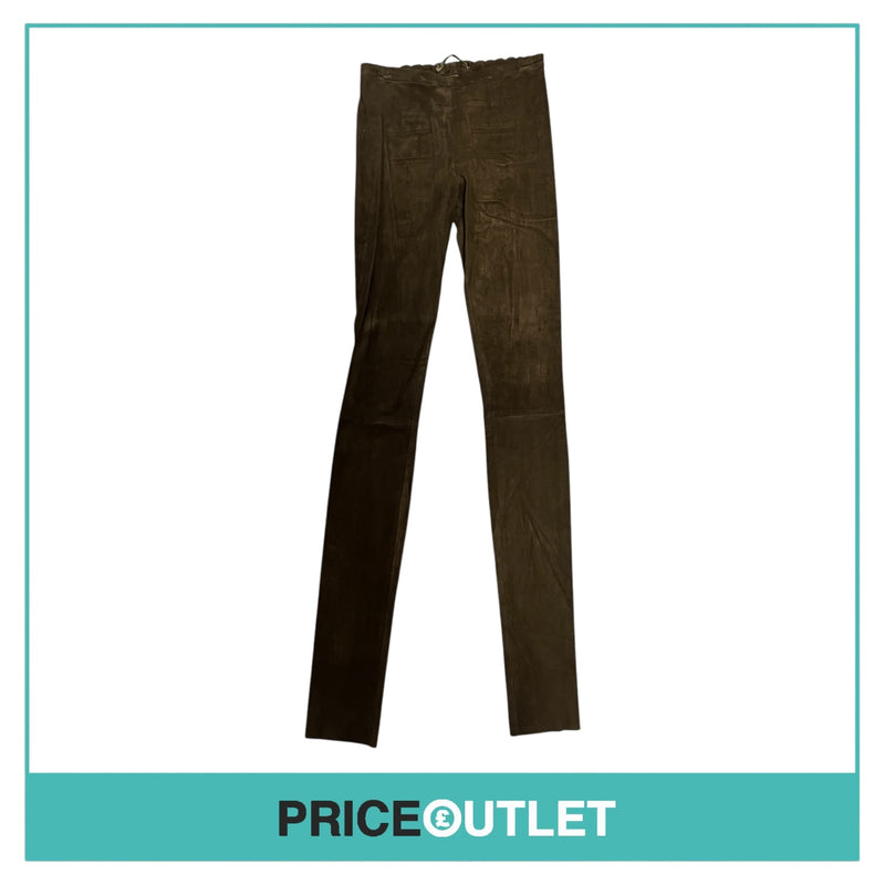 Haider Ackermann - Black Suede Skinny Trousers - Size 38 - BRAND NEW WITH TAGS
