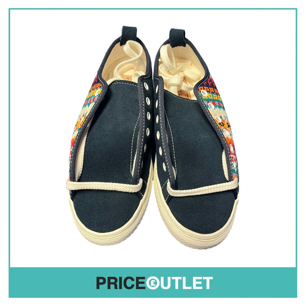 Buddy - Navy Trainers with Multicoloured Knit Design - Size 22.5 - BRAND NEW WITH TAGS
