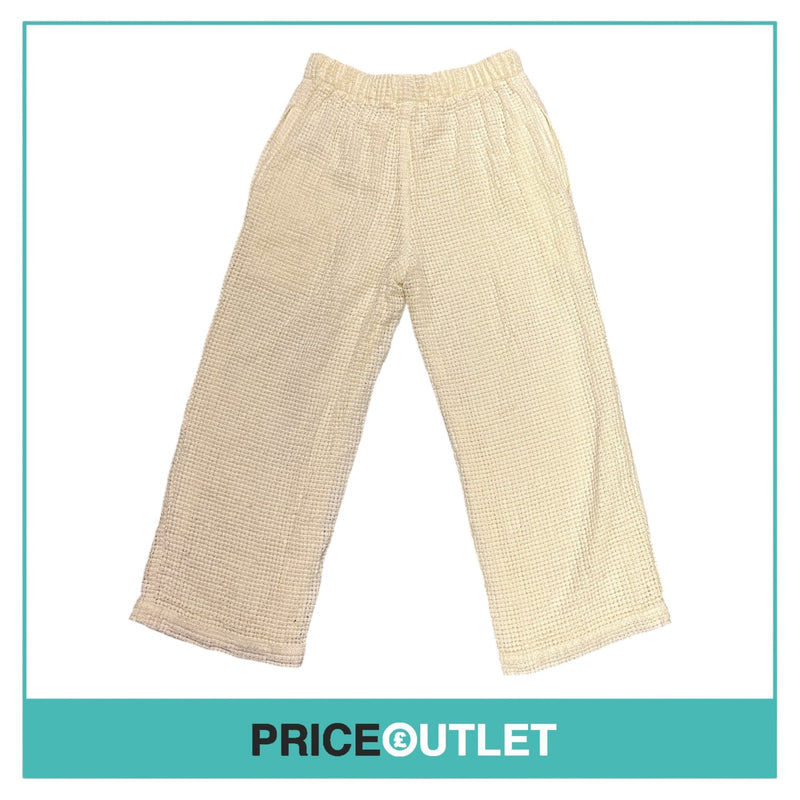 Comme des Garçons - White Flower Textured Cropped Trousers - Size S - BRAND NEW WITH TAGS