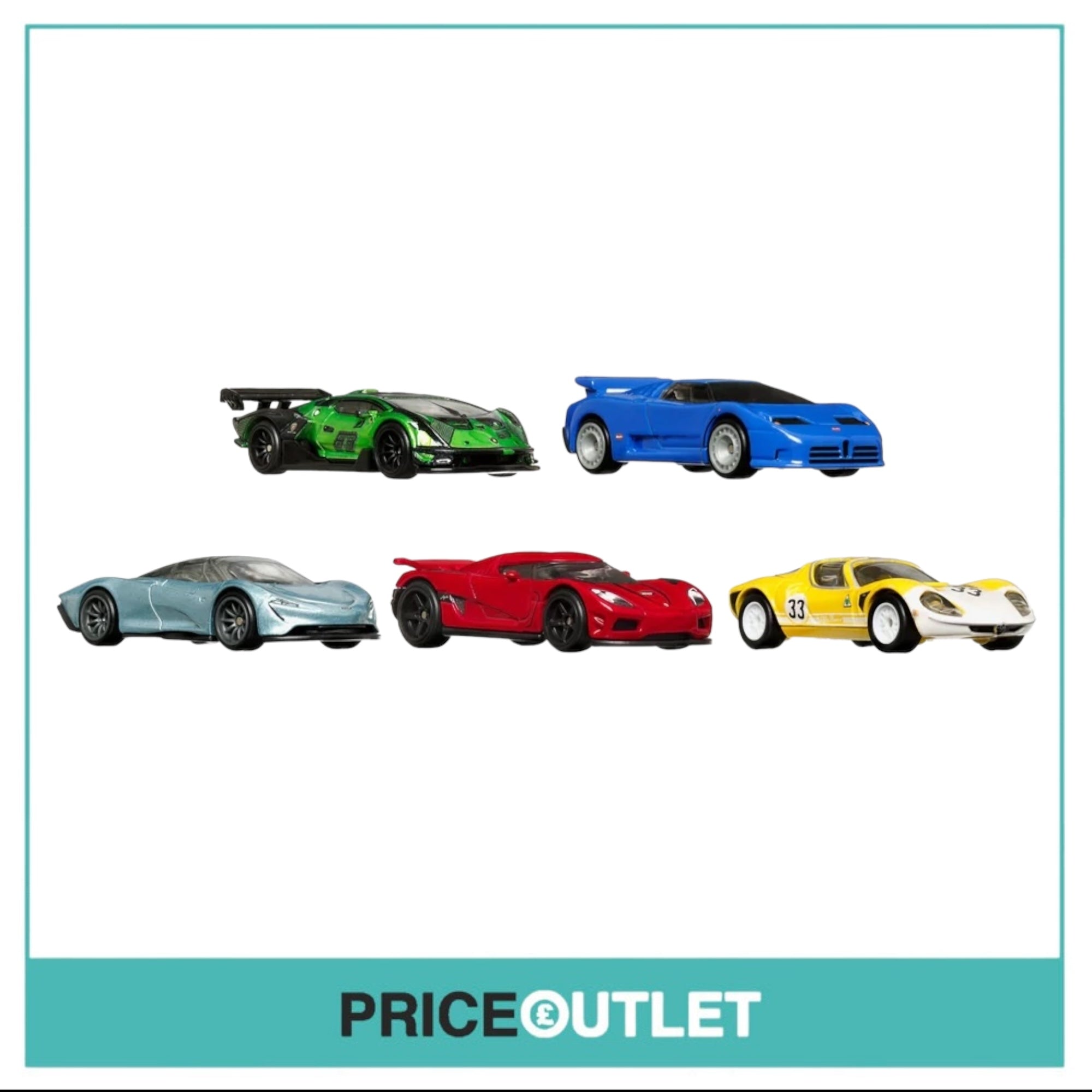 Hot Wheels Premium - 5-Pack Car Culture Mix 4: Exotic Envy