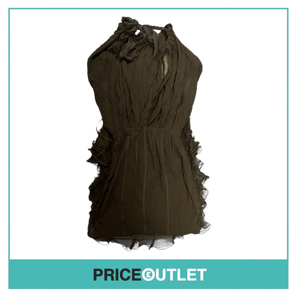 Nina Ricci - Black Lace Ruffle Short Dress - Size 38 - BRAND NEW WITH TAGS