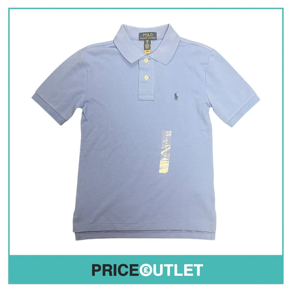Ralph Lauren - Boys Light Blue Iconic Mesh Polo Shirt - Size S (8) - BRAND NEW WITH TAGS