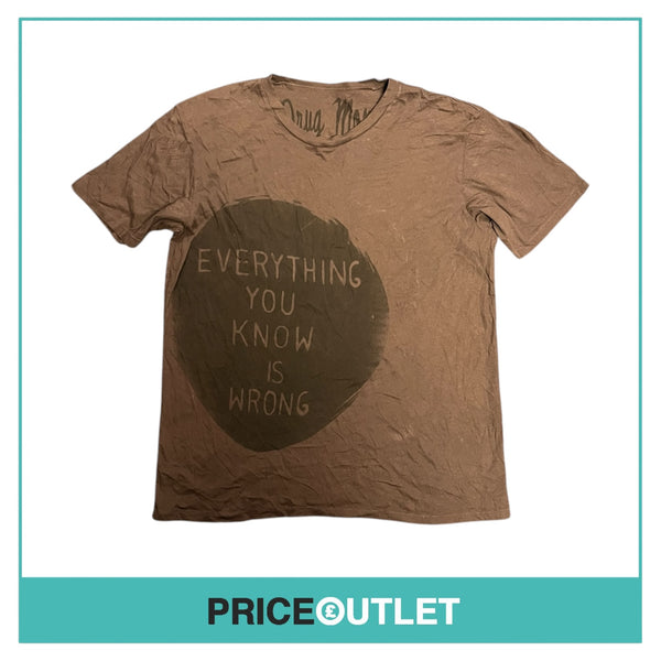 Drug Money - Everything You Know Is Wrong Brown T-Shirt - Size L - BRAND NEW WITH TAGS