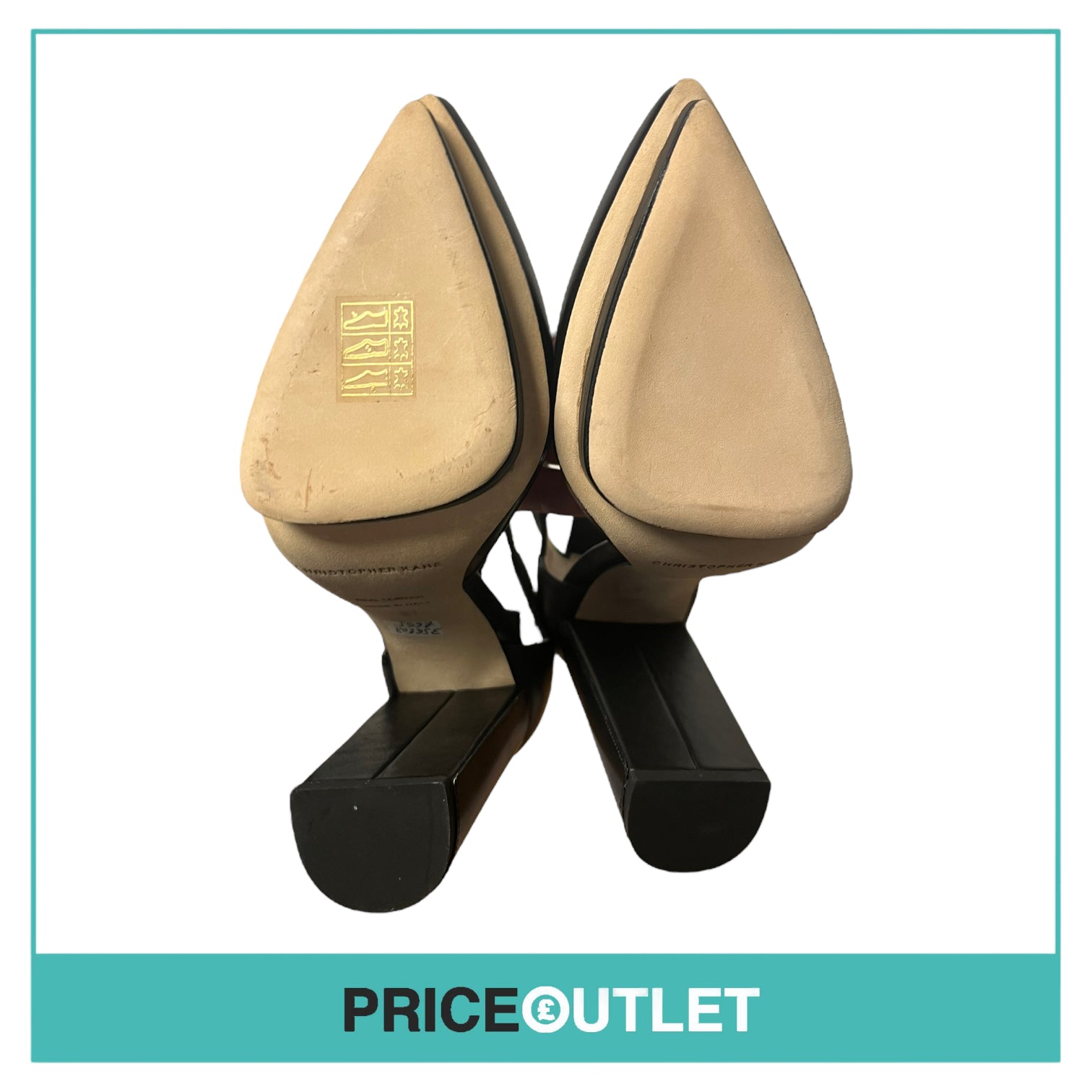 Christopher Kane - Black Heels with Pink Flower Holograph Heel - Size 37 - BRAND NEW WITH TAGS