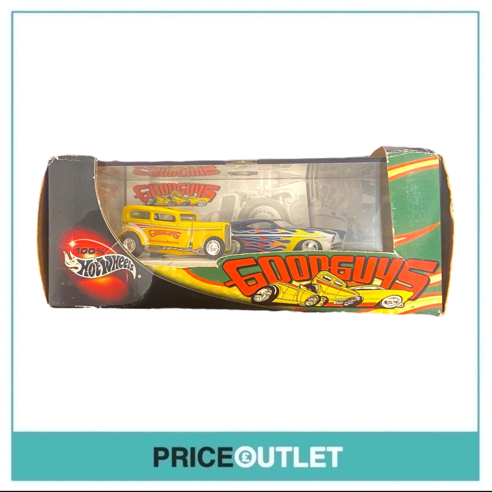 100% Hot Wheels - Goodguys 2 Pack Vehicle Set - Damaged Box