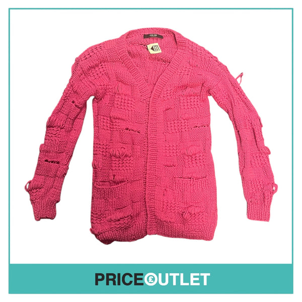 Sibling - Pink Chunky Knit Cardigan - Size S - BRAND NEW WITH TAGS
