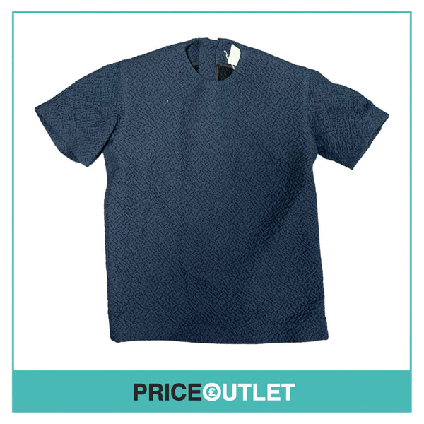Matthew Miller - Navy Textured Top - Size S - BRAND NEW WITH TAGS