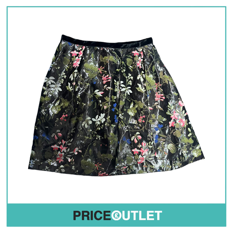 Erdem - Floral Metallic Skirt - Size 8 - BRAND NEW WITH TAGS