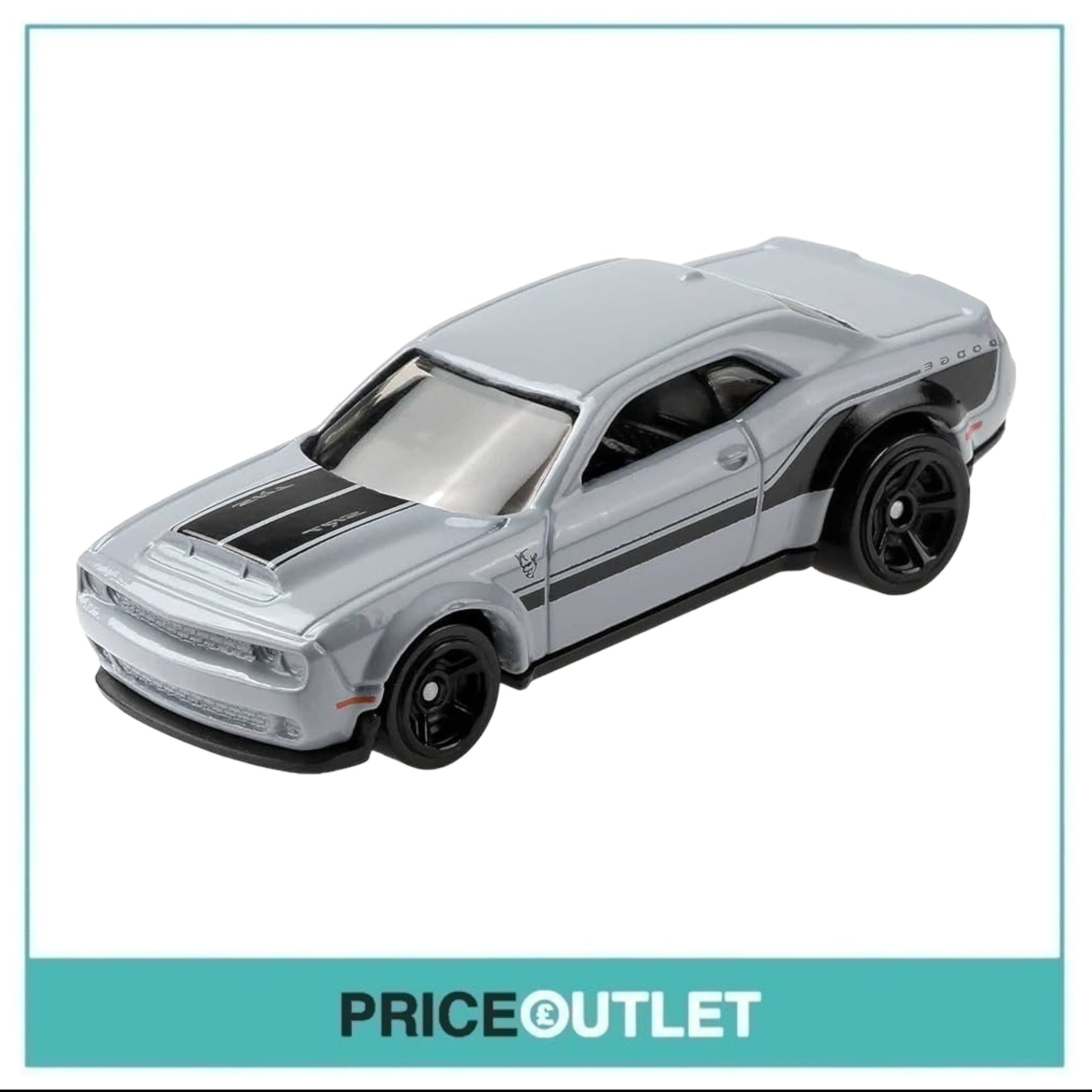 ホットウィール DODGE CHALLENGER SRT DEMON Hot Wheels - '18 Dodge Challenger SRT Demon (Grey) - Damaged Box