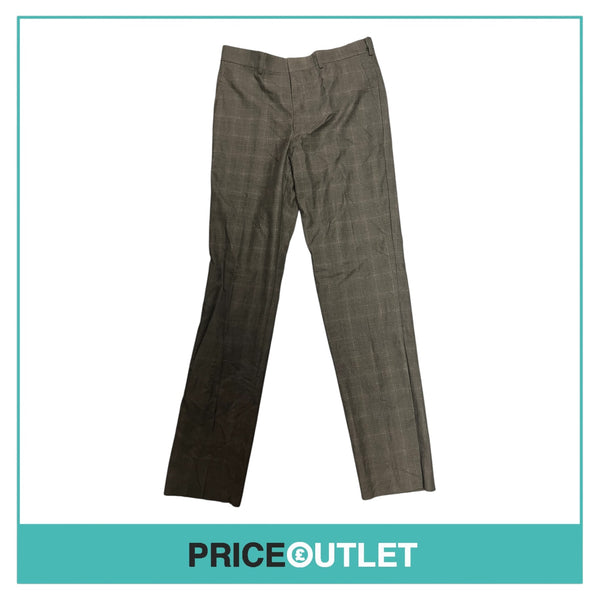 Comme des Garçons Homme Deux - Mens Dark Grey Check Trousers - Size L - BRAND NEW WITH TAGS