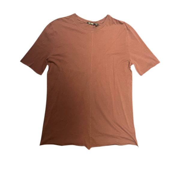 BLK DNM - Bordeaux T-Shirt with Zip Detail - Size XS - BRAND NEW WITH TAGS