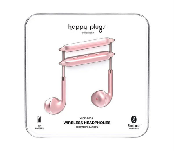 Happy Plugs Wireless II Pink Gold Bluetooth Earphones Earphones - BRAND NEW