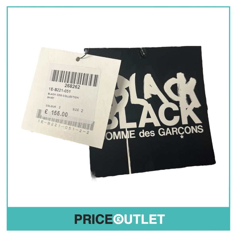Comme des Garçons Black - Black and White Pineapple Print Shirt with Tartan Pocket - Size S - BRAND NEW WITH TAGS