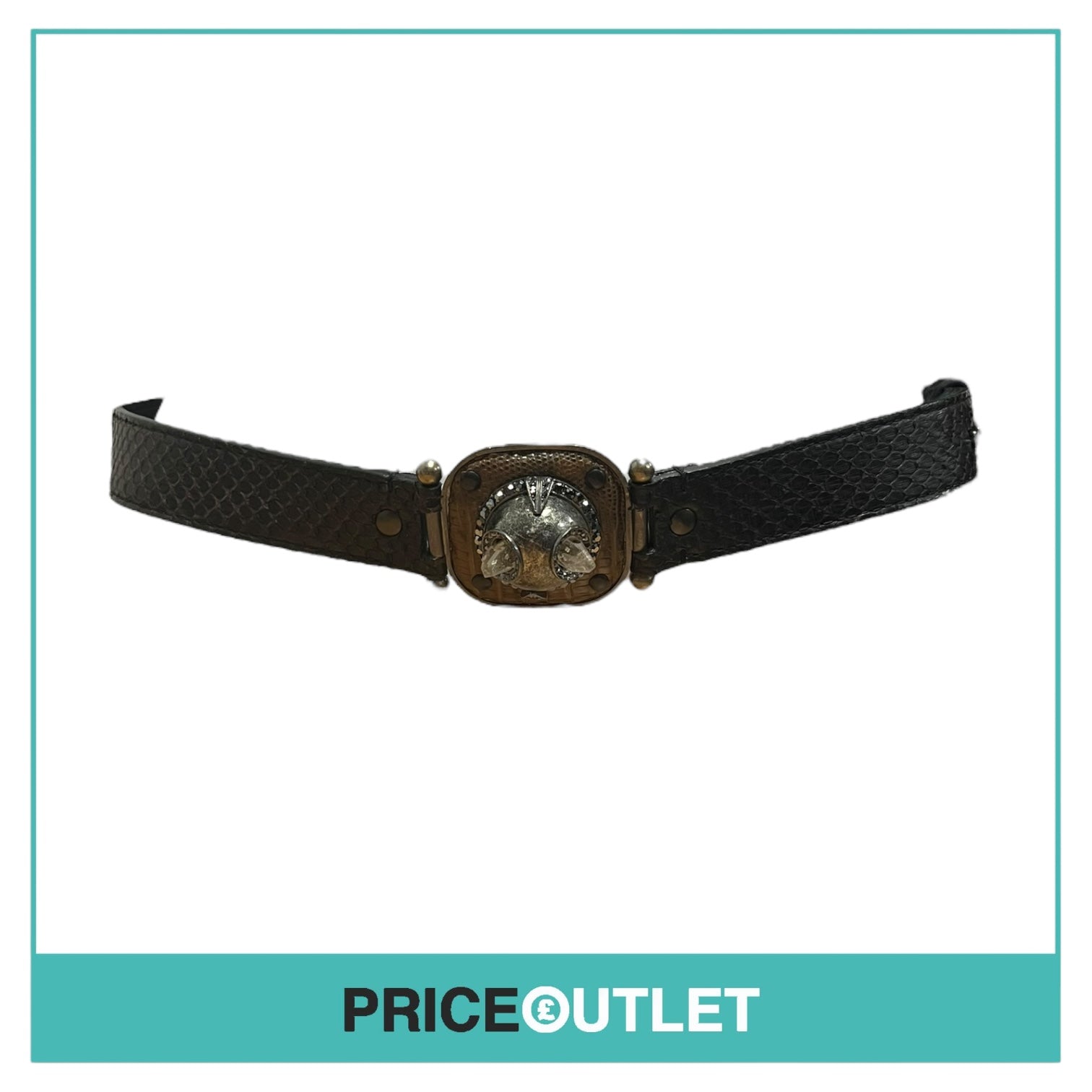 Lanvin - Black Belt with Statement Centre Detail - Size M - BRAND NEW WITH TAGS