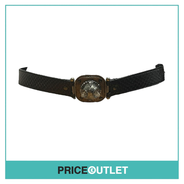 Lanvin - Black Belt with Statement Centre Detail - Size M - BRAND NEW WITH TAGS