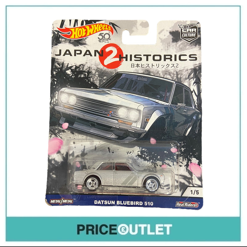 Hot Wheels Japan Historics 2 - Datsun Bluebird 510 (Silver) - Damaged Box