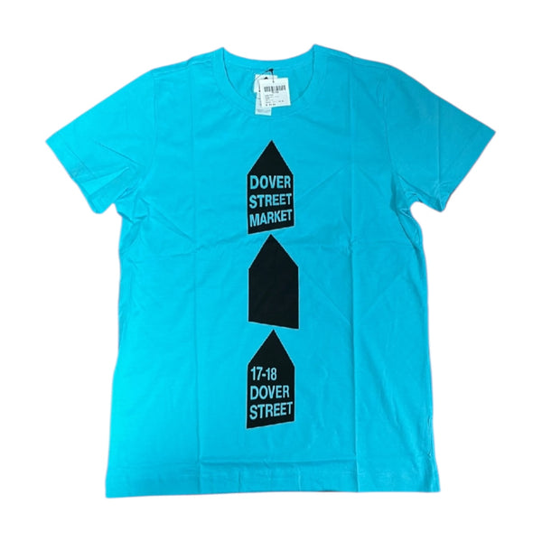 Dover Street Market -  Light Blue Triple Logo T-Shirt - Size M - BRAND NEW WITH TAGS
