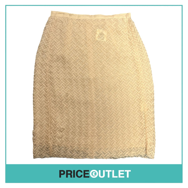 Christopher Kane - Nude Sheer Textured Skirt - Size 10 - BRAND NEW WITH TAGS