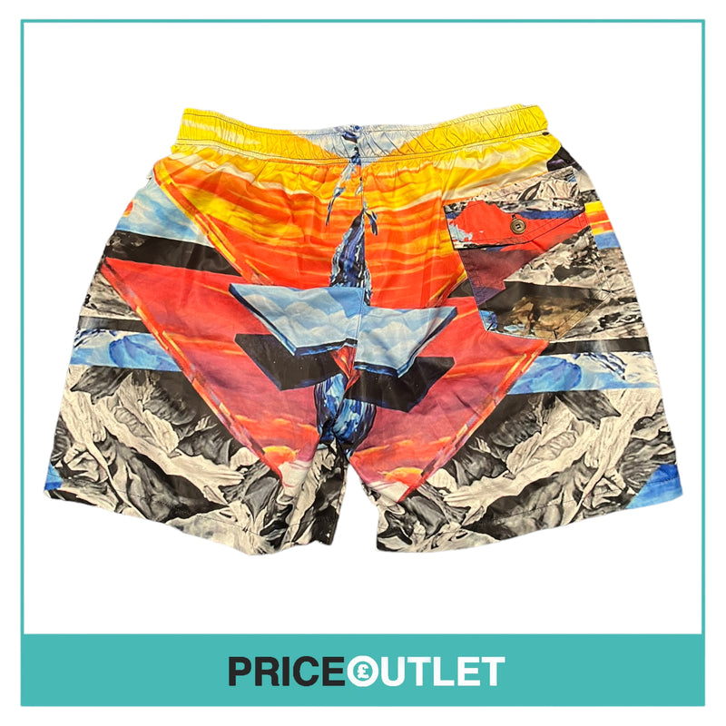 Fifteen & Half - Multicoloured Print Beach Shorts - Size M - BRAND NEW WITH TAGS