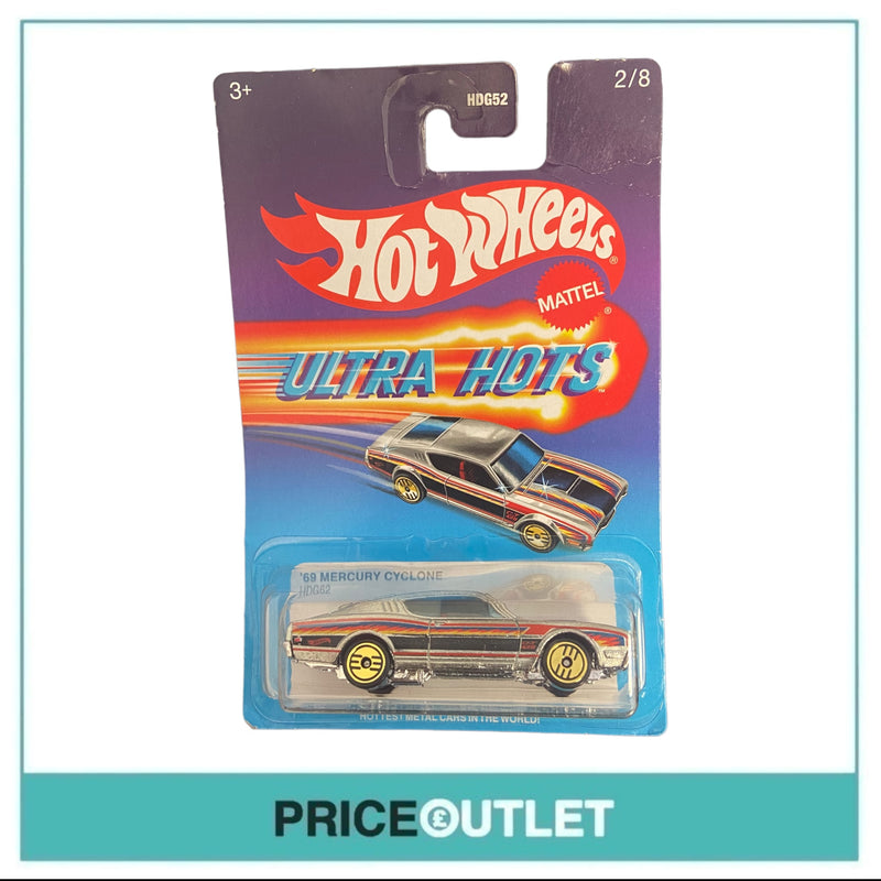 Hot Wheels Ultra Hots - '69 Mercury Cyclone (Silver) - Damaged Box