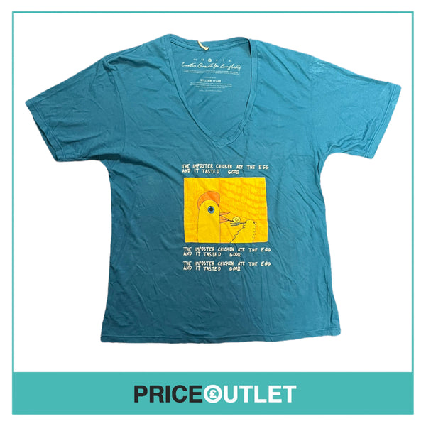 Creative Growth For Everybody - Mens Blue Chicken T-Shirt - Size S - BRAND NEW WITH TAGS