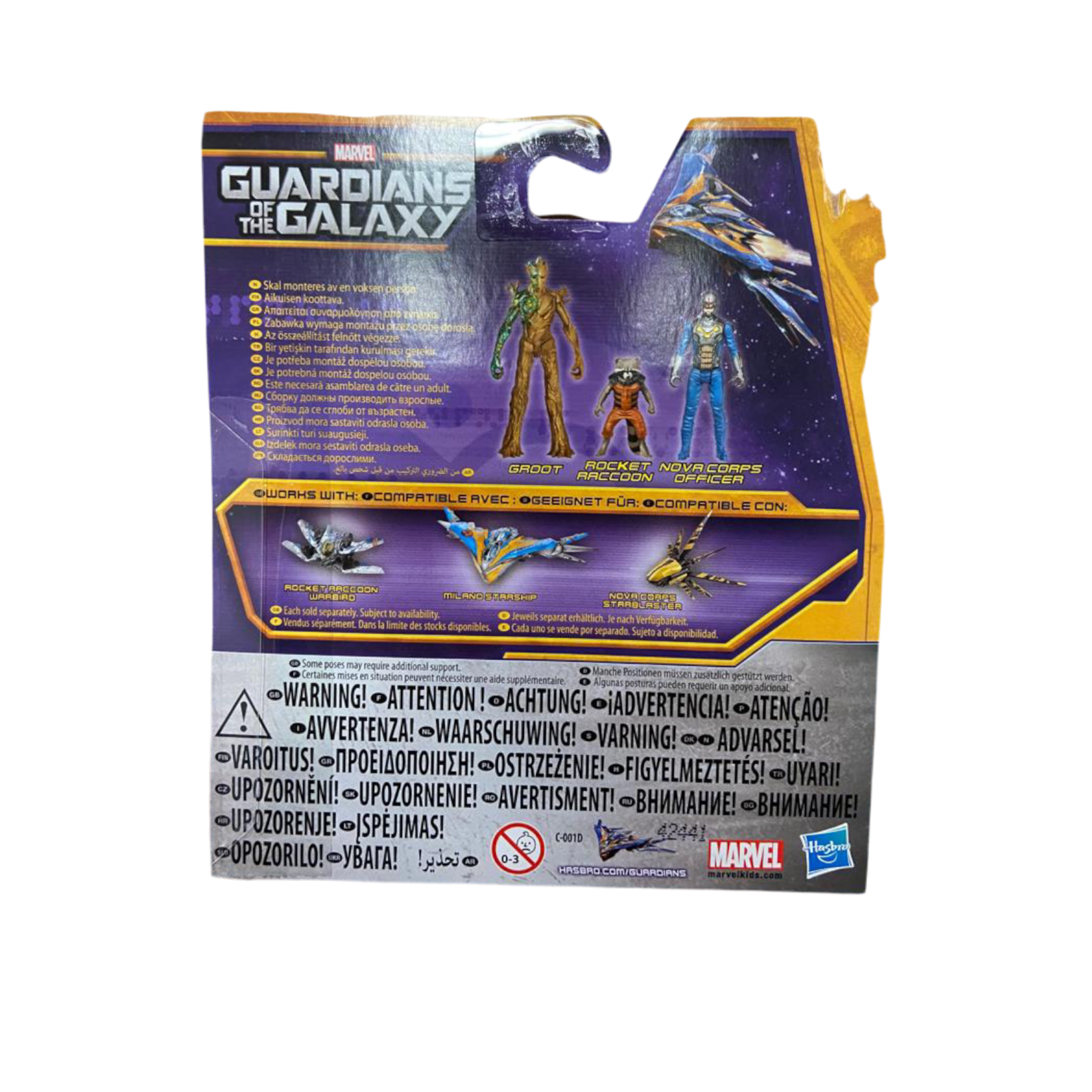 Marvel Guardians of the Galaxy - Groot, Rocket and Nova Corps Officer
