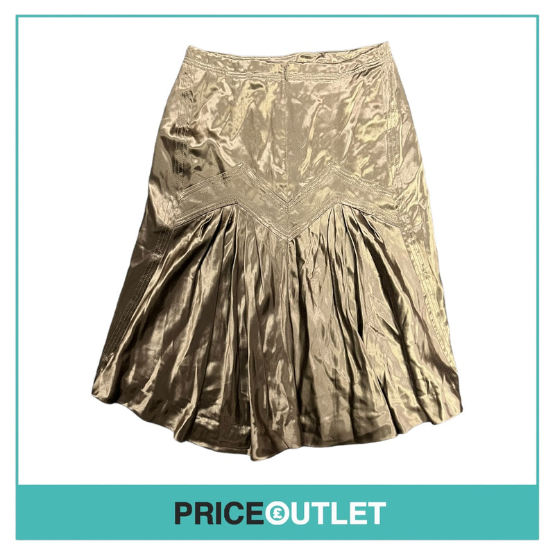 Nina Ricci - Satin Taupe Skirt - Size 38 - BRAND NEW WITH TAGS