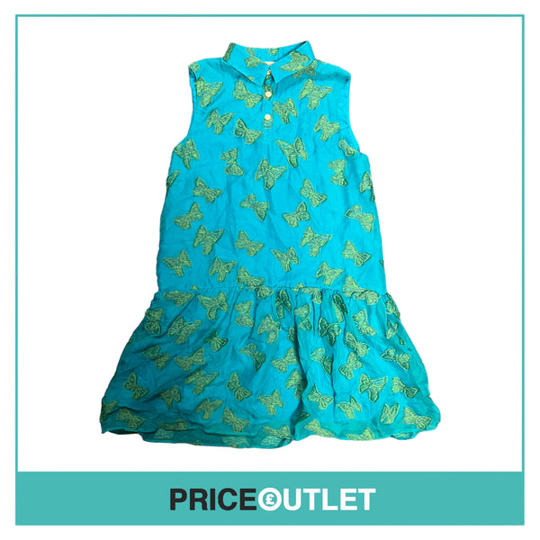 Creatures of the Wind - Blue and Green Butterfly Print Shirt Dress - Size 6 - BRAND NEW WITH TAGS