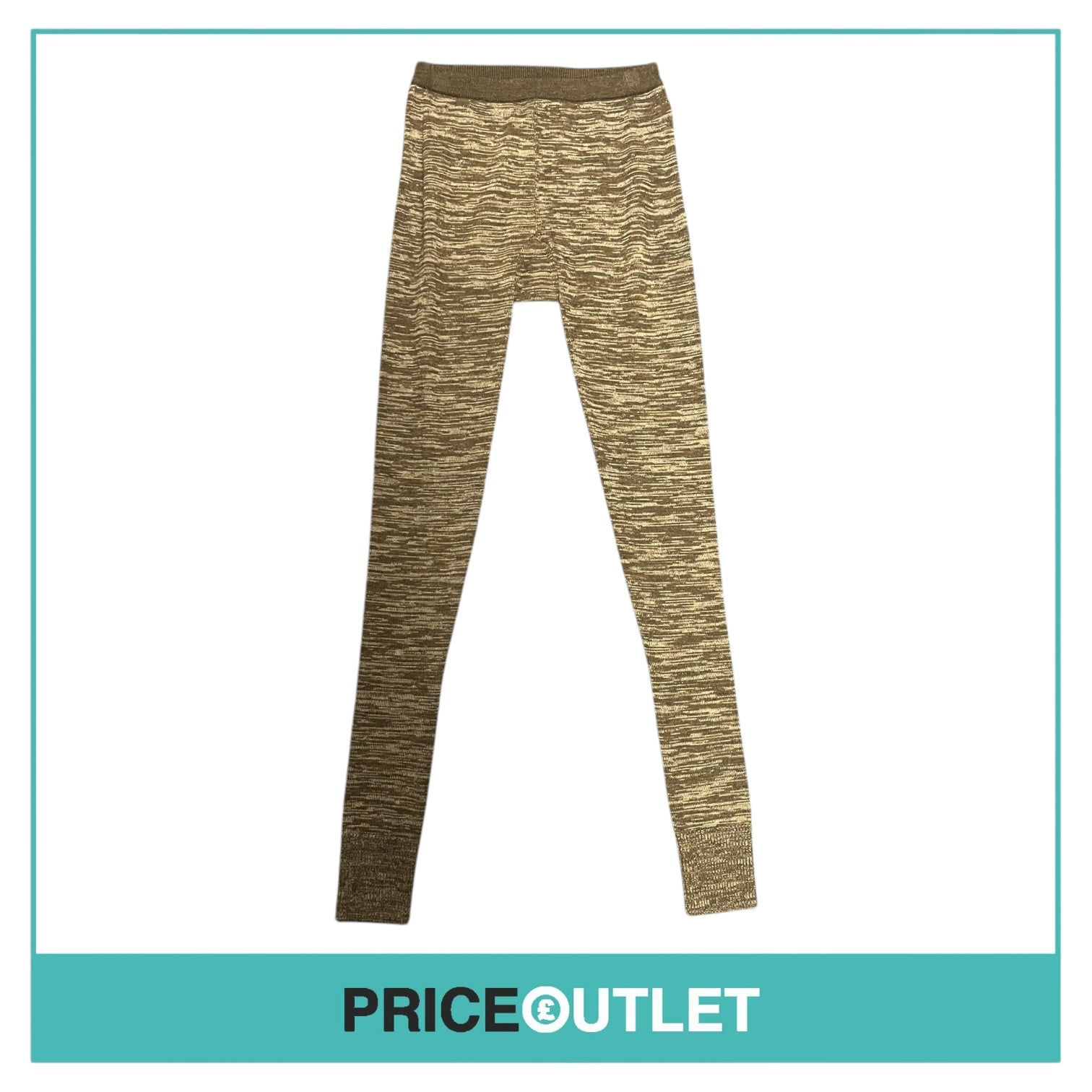 Comme des Garçons Junya Watanabe - Ladies Brown and Grey Knit Leggings - Size M - BRAND NEW WITH TAGS