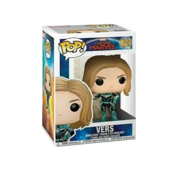 Funko - Vers #427  Captain Marvel -  BRAND NEW IN A FREE POP PROTECTOR