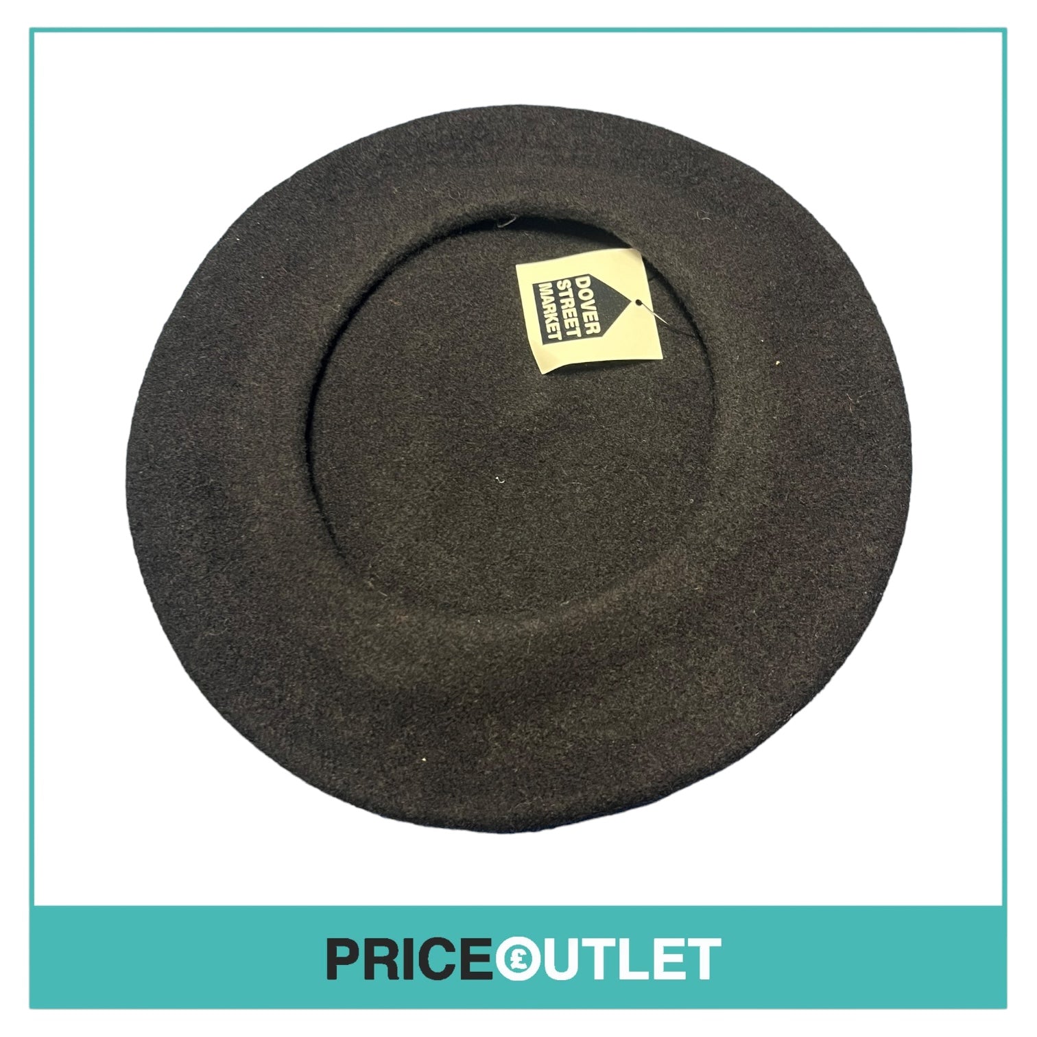 Dover Street Market x Stephen Jones - Black and Black Print Beret - Size OS - BRAND NEW WITH TAGS