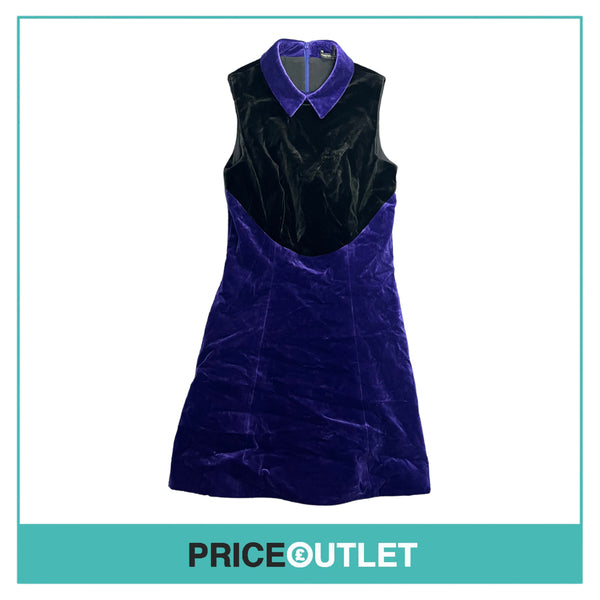 Christopher Kane - Black and Purple Velvet Dress - Size 10 - BRAND NEW WITH TAGS
