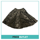 KTZ - Black Embroidery Patchwork Pleated Skirt - Size M - BRAND NEW WITH TAGS