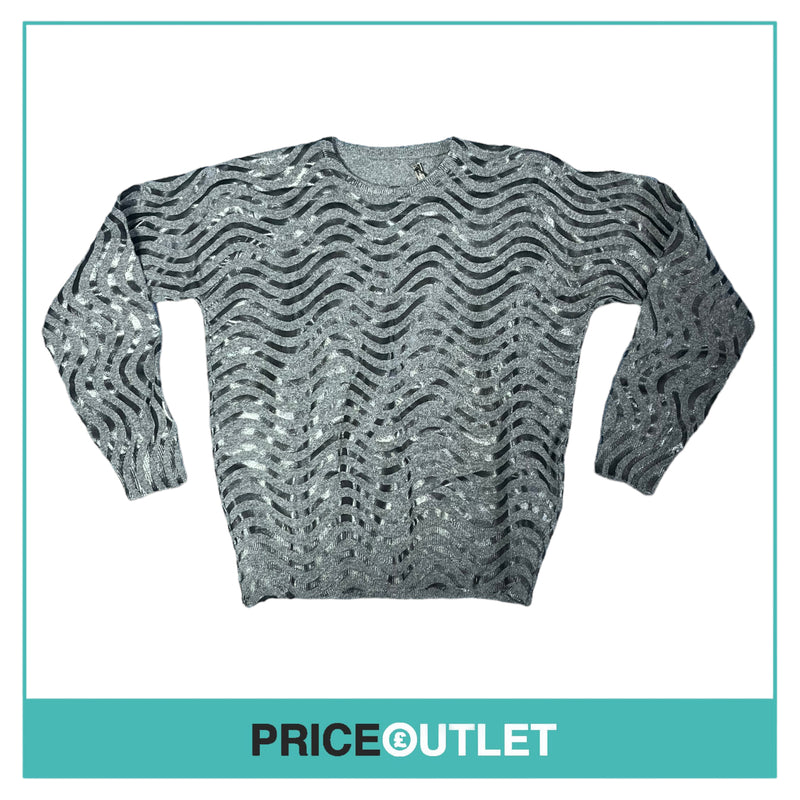 Christopher Kane - Grey and Black Foil Print Jumper - Size 10 - BRAND NEW WITH TAGS