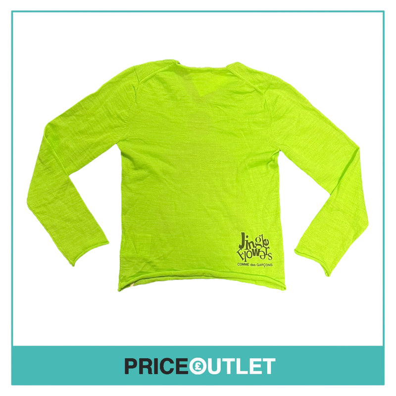 Comme des Garçons Jingle Flowers - Womens Green Jumper - Size M - BRAND NEW WITH TAGS