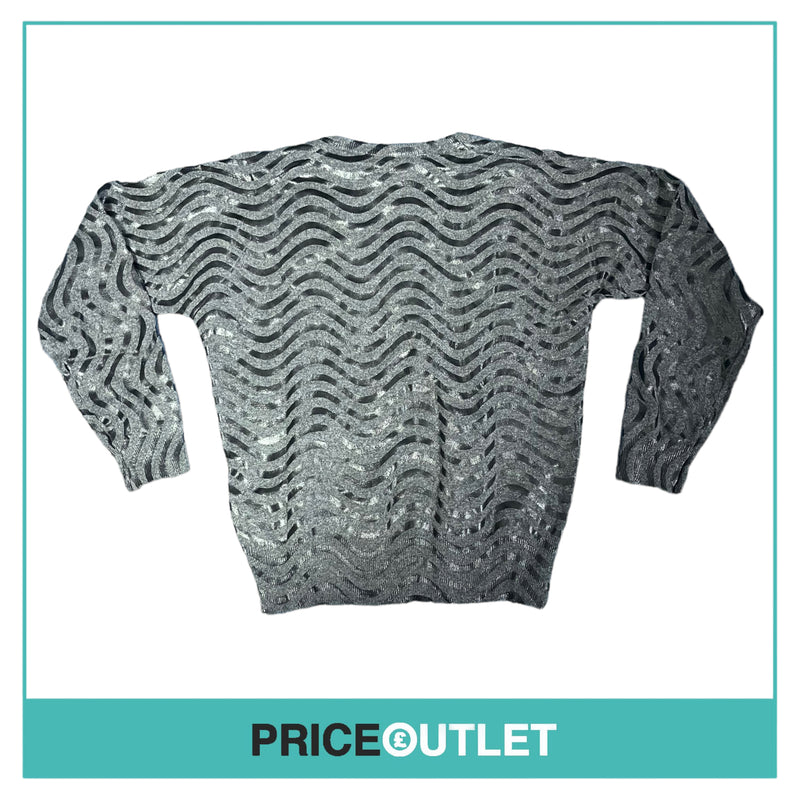 Christopher Kane - Grey and Black Foil Print Jumper - Size 10 - BRAND NEW WITH TAGS